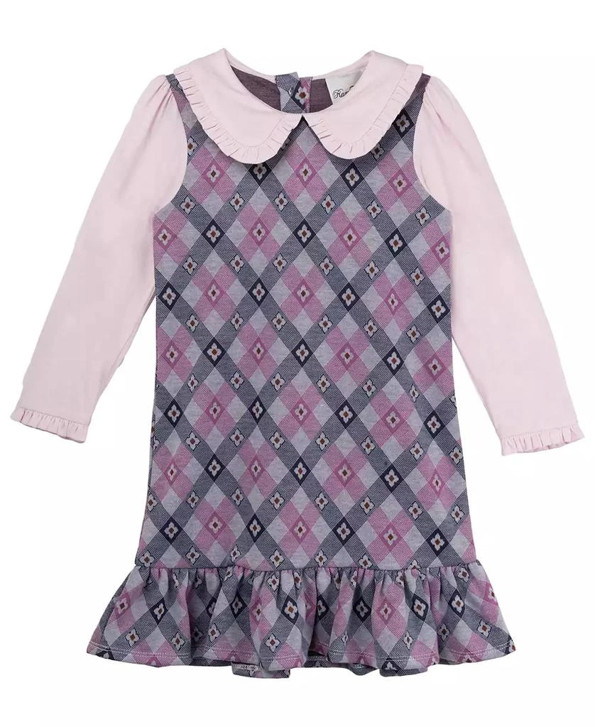 Rare Editions Toddler & Little Girls Argyle Print Jumper Dress 5