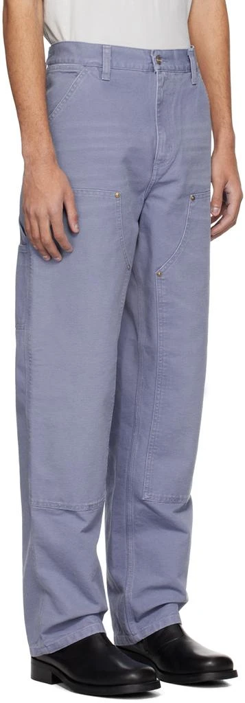Carhartt WIP Blue Double Knee Trousers 2