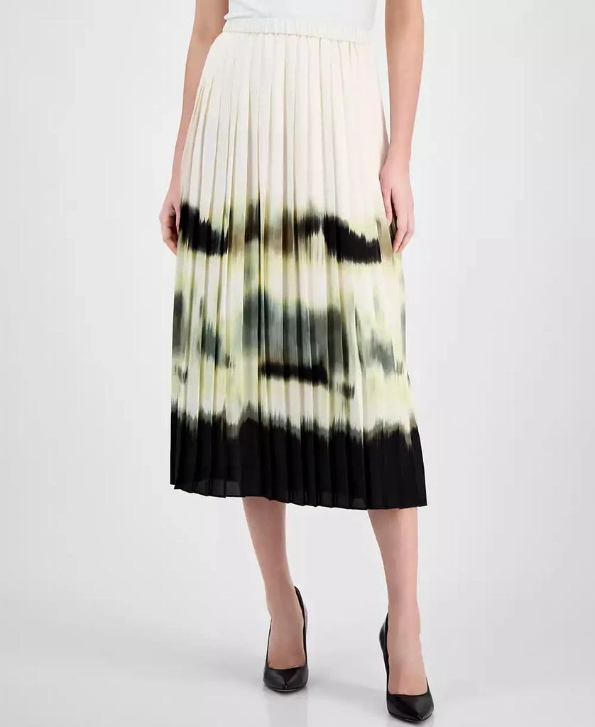 Anne Klein Women's Pleated Pull-On Midi Skirt 4
