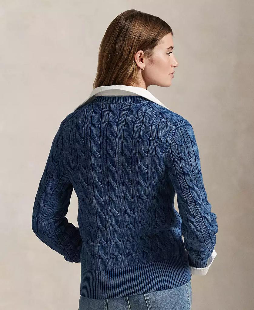 Ralph Lauren Women's Cable-Knit Cotton Cardigan Sweater