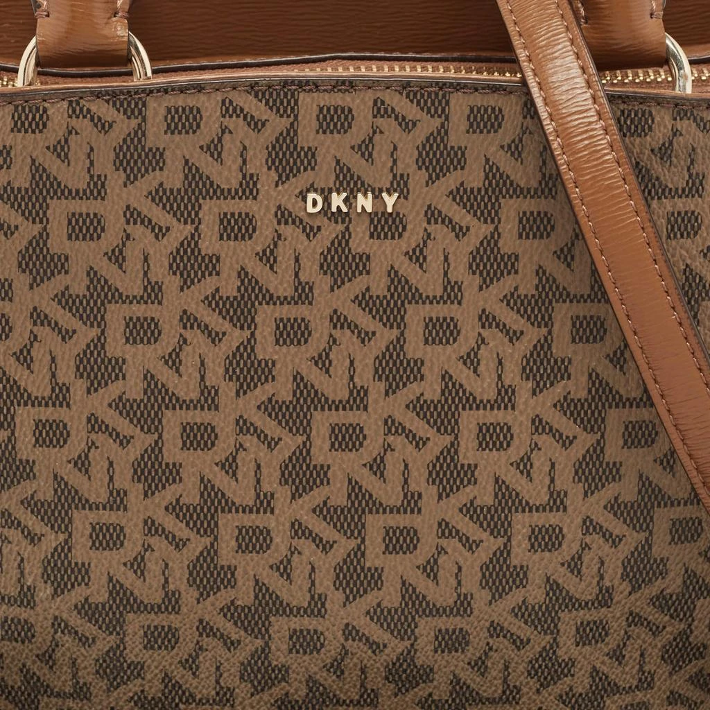 DKNY DKNY Brown Signature Coated Canvas Satchel 5