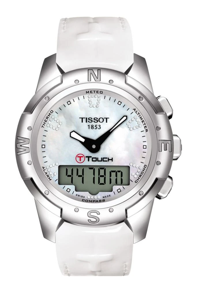 Tissot T-Touch II Leather Watch, 43.3mm 1