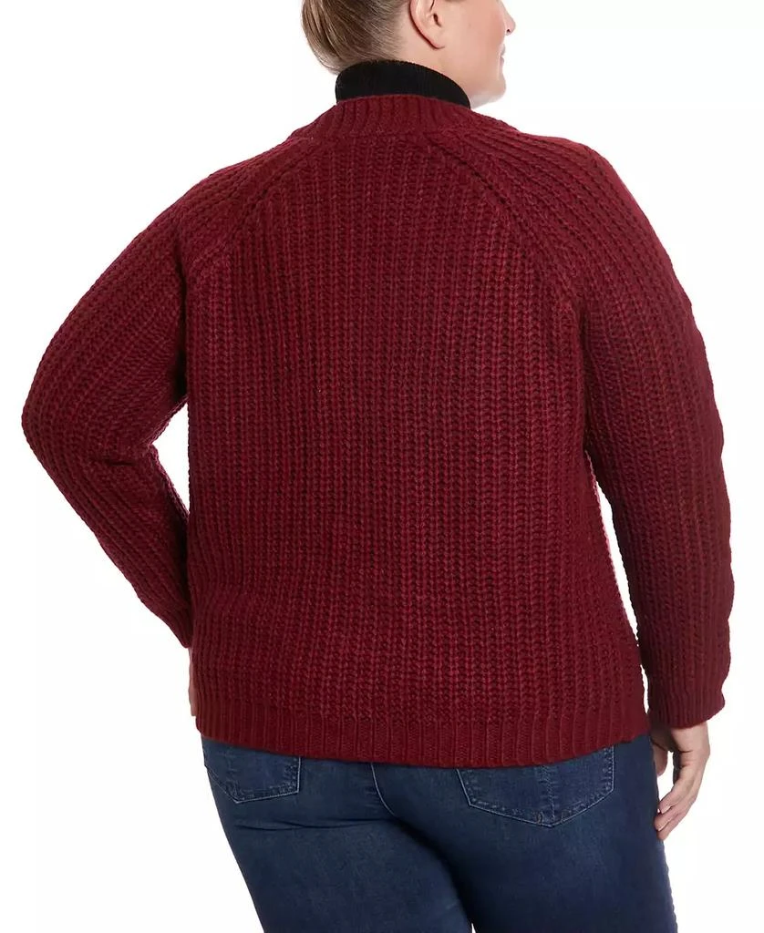 Joseph A Plus Size Cable Knit Cardigan Sweater 2