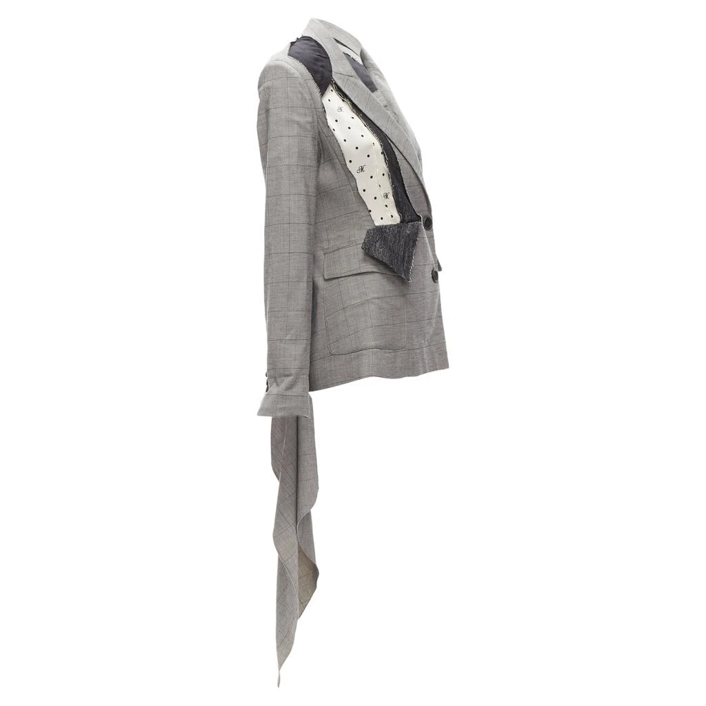 Monse wool cotton deconstructed draped asymmetric blazer jacket 3