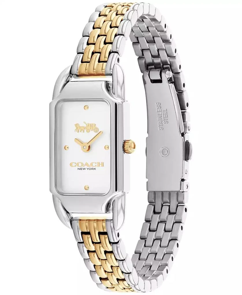 COACH Women's Cadie Two Tone Stainless Steel Bracelet Watch, 17.5 x 28.5mm 2