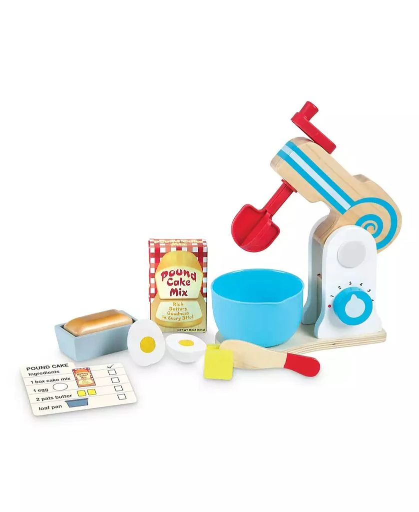 Melissa & Doug Melissa & Doug Wooden Make-a-Cake Mixer Set (11 pcs) - Play Food and Kitchen Accessories 4