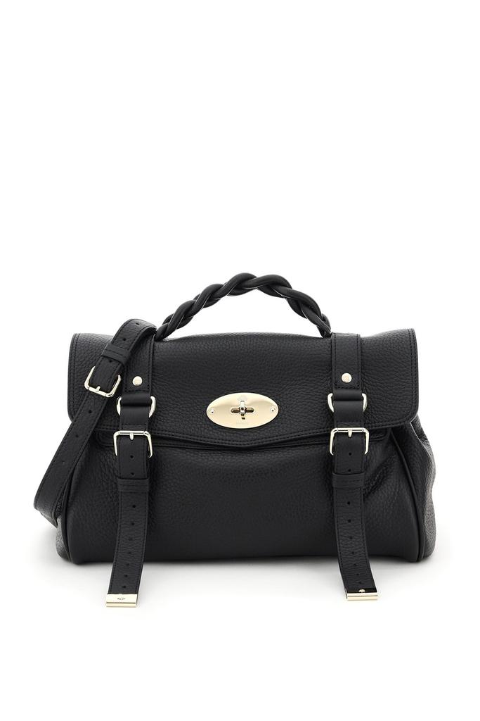 Mulberry Alexa Heavy Black Leather Handbag Mulberry Woman