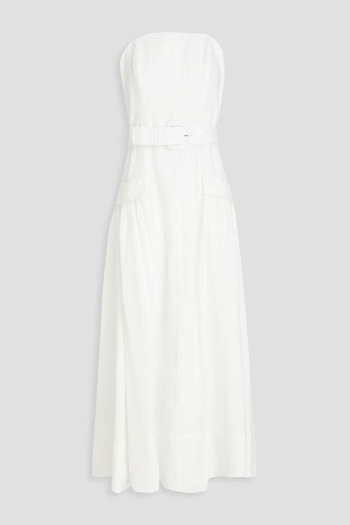 NICHOLAS Belted linen maxi dress