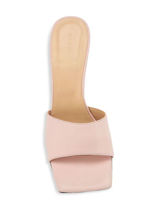 Wandler Gaia Leather Wedge Sandals 5