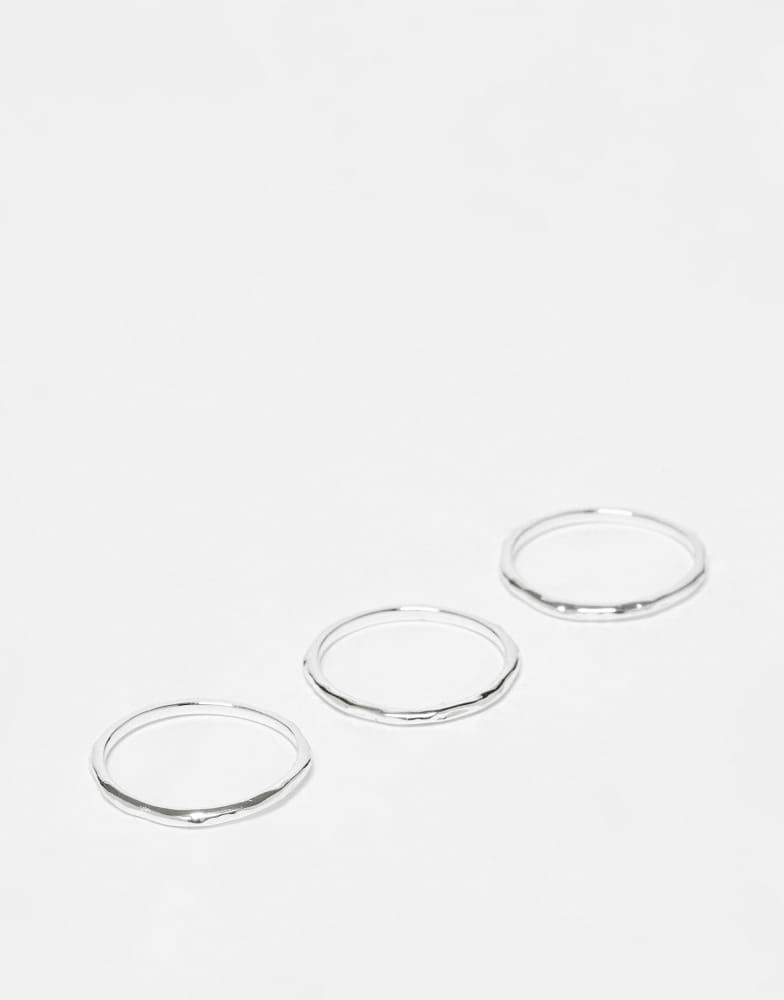 & Other Stories & Other Stories fine triple stacked ring in silver