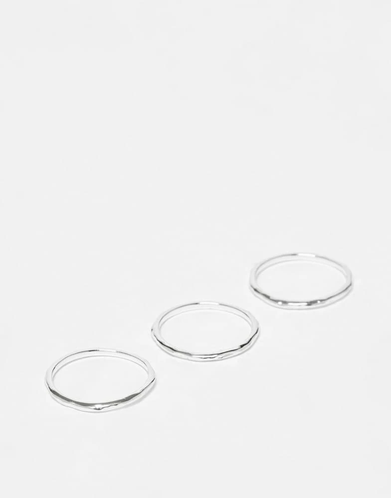 & Other Stories & Other Stories fine triple stacked ring in silver 1