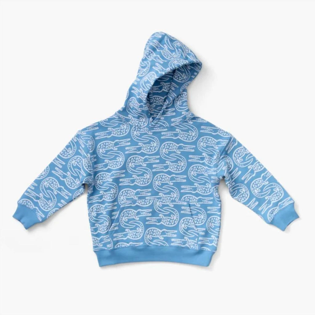 Lewis Boy
s Alligator Hoodie In Blue