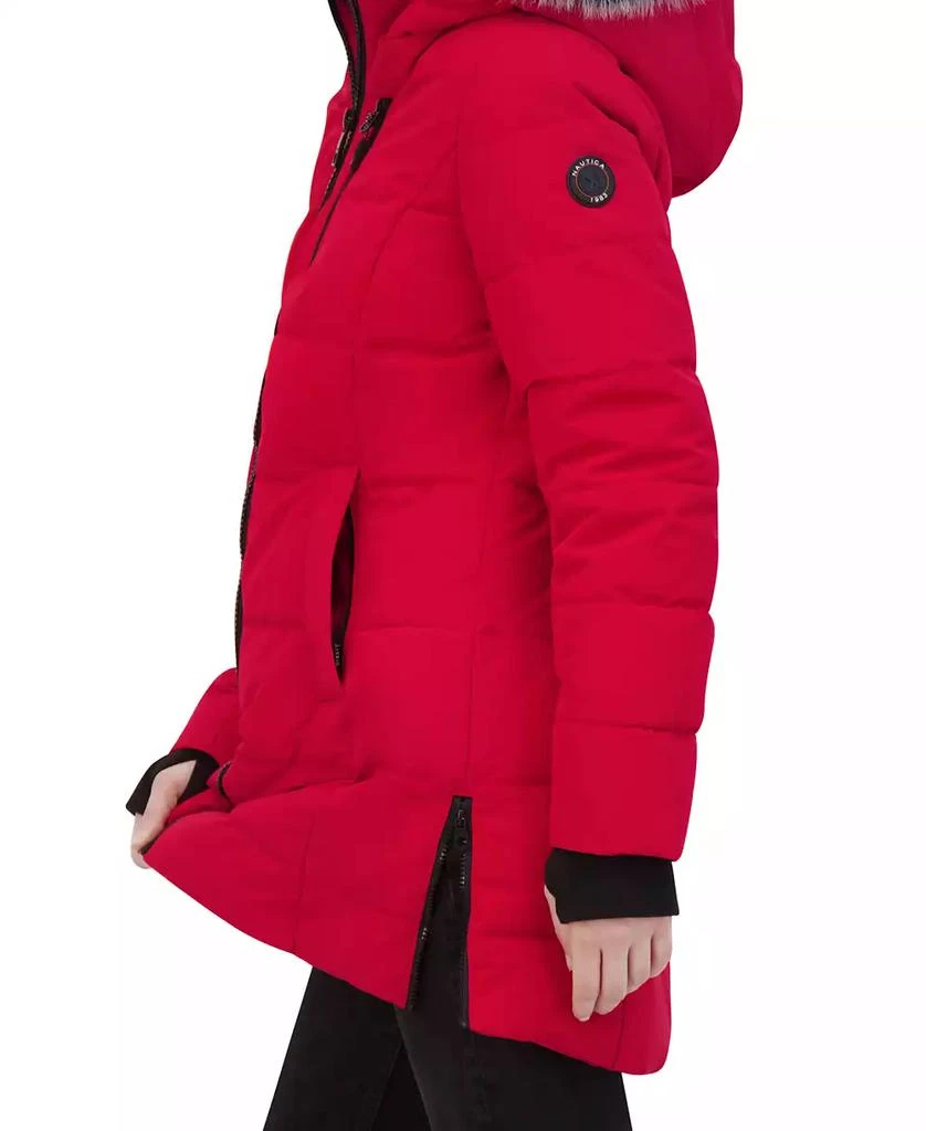 Nautica Women's Faux-Fur-Trim Hooded Puffer Coat 6