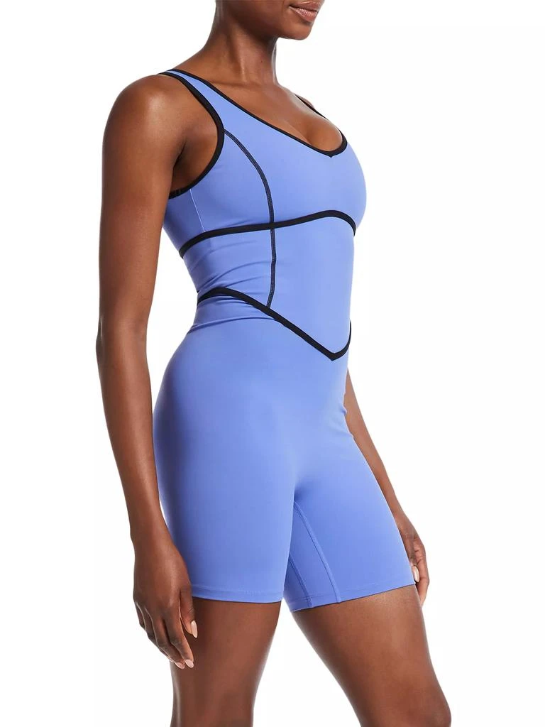 Bandier Tempo V-Neck Contrast Seam Playsuit 4