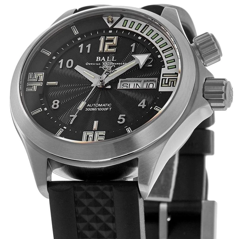 BALL Watch Engineer Master II Diver Automatic Black Dial Rubber Strap Men's Watch DM2020A-PA-BKWH 2
