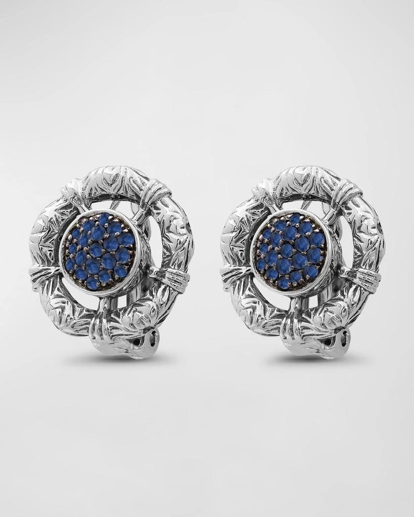 Stephen Dweck Blue Sapphire Earrings in Sterling Silver 2