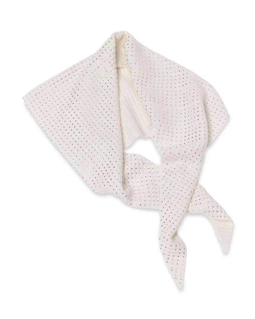 Maje Rhinestone Embellished Wool Triangle Scarf 7