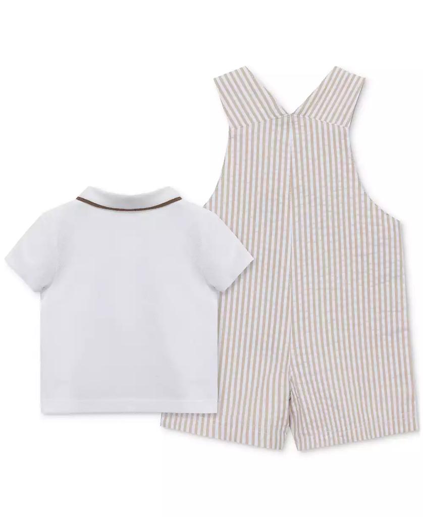 Little Me Baby Boys Cotton Puppies Polo Shirt & Shortall, 2 Piece Set