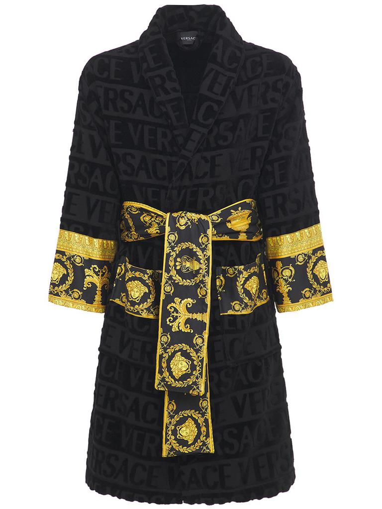 VERSACE Barocco & Robe Cotton Bathrobe