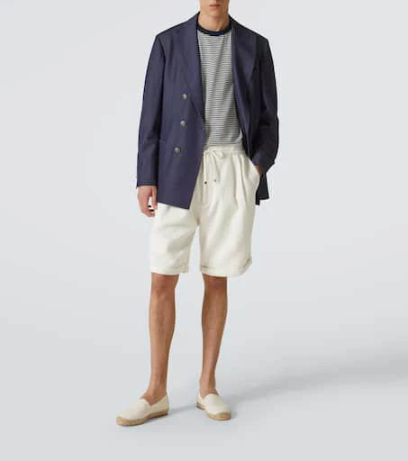 Brunello Cucinelli Chevron cotton and linen Bermuda shorts 2