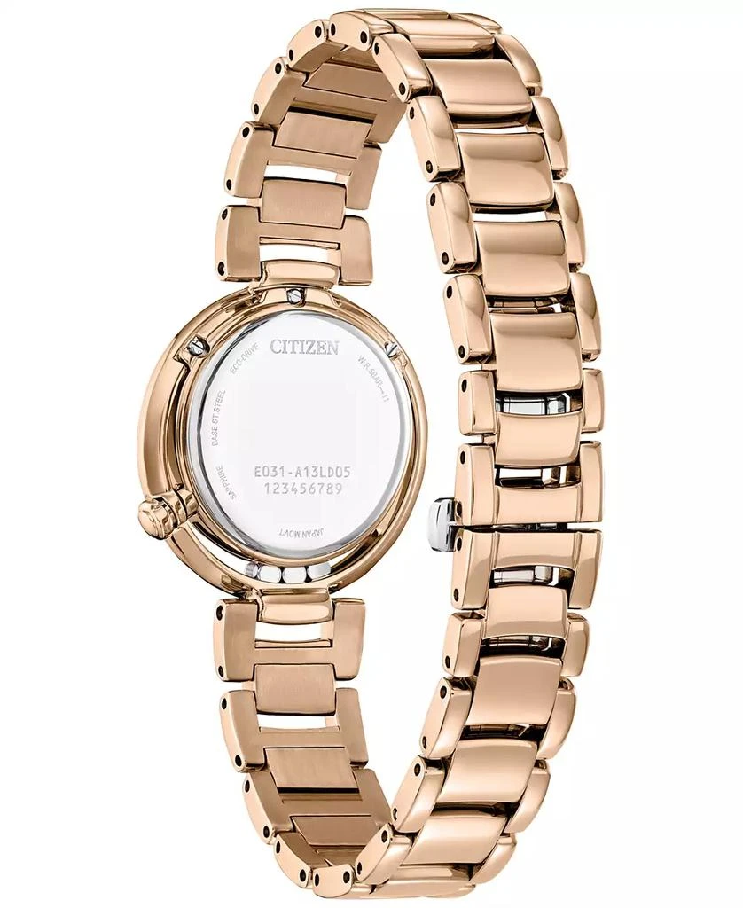 Citizen Eco-Drive Women's Arcly Diamond (1/10 ct. t.w.) Rose Gold-Tone Stainless Steel Bracelet Watch 30mm 3