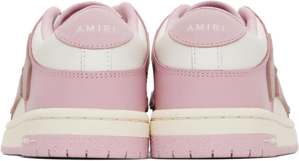 AMIRI White & Pink Skel-Top Low Sneakers 2