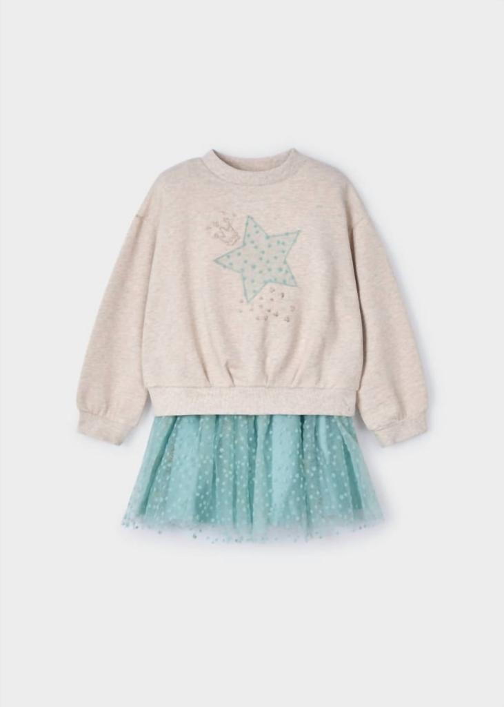 Mayoral Mayoral - Girl's Star Sweatshirt & Tulle Skirt Set