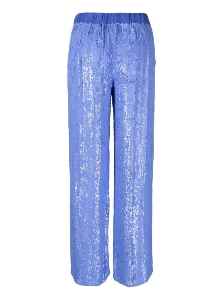Parosh Wide-Leg Trousers With Shimmering Sequin Detailing