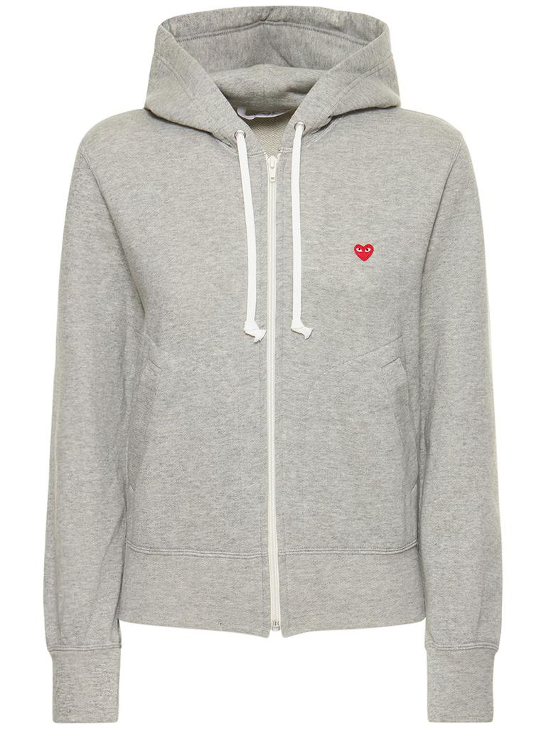 COMME DES GARÇONS PLAY Logo Cotton Zip Hoodie