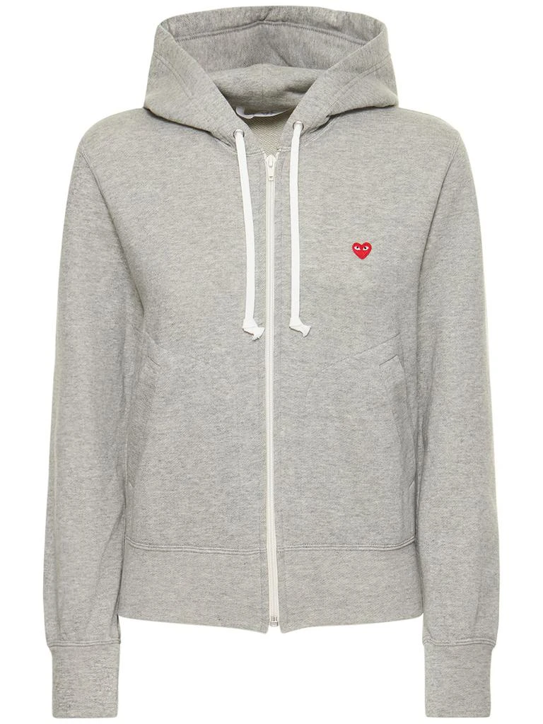 COMME DES GARÇONS PLAY Logo Cotton Zip Hoodie 1