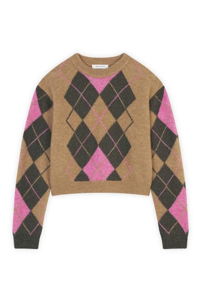Maison Kitsune Boxy-Cut Wool And Alpaca Jumper 1