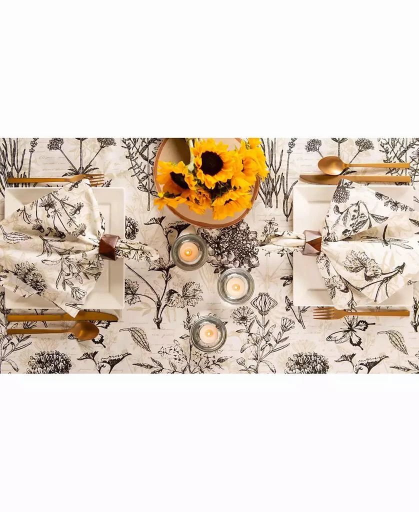 Design Imports Botanical Print Table cloth 70" Round 3
