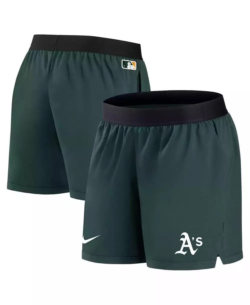 NIKE Women's Green Oakland Athletics Authentic Collection Team Performance Shorts 1