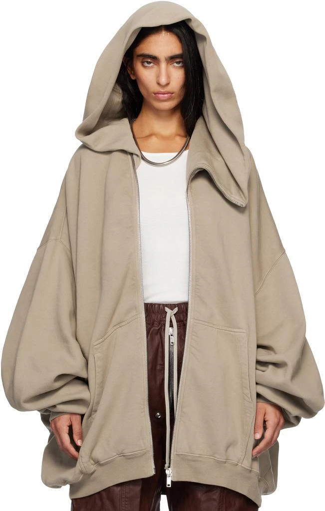 Rick Owens Taupe Concordians Megamountain Hoodie 1