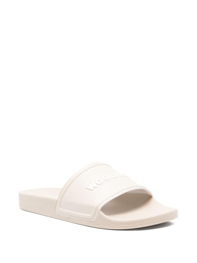 サンダル・ミュール Woolrich Slide Sandal With Logo Woolrich Woolrich Logo-Embossed Slip-On Slides - Slippers