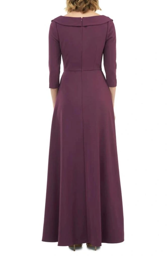 Kay Unger Kay Unger - Fold Over Solid Stretch Crepe Jumpsuit 2