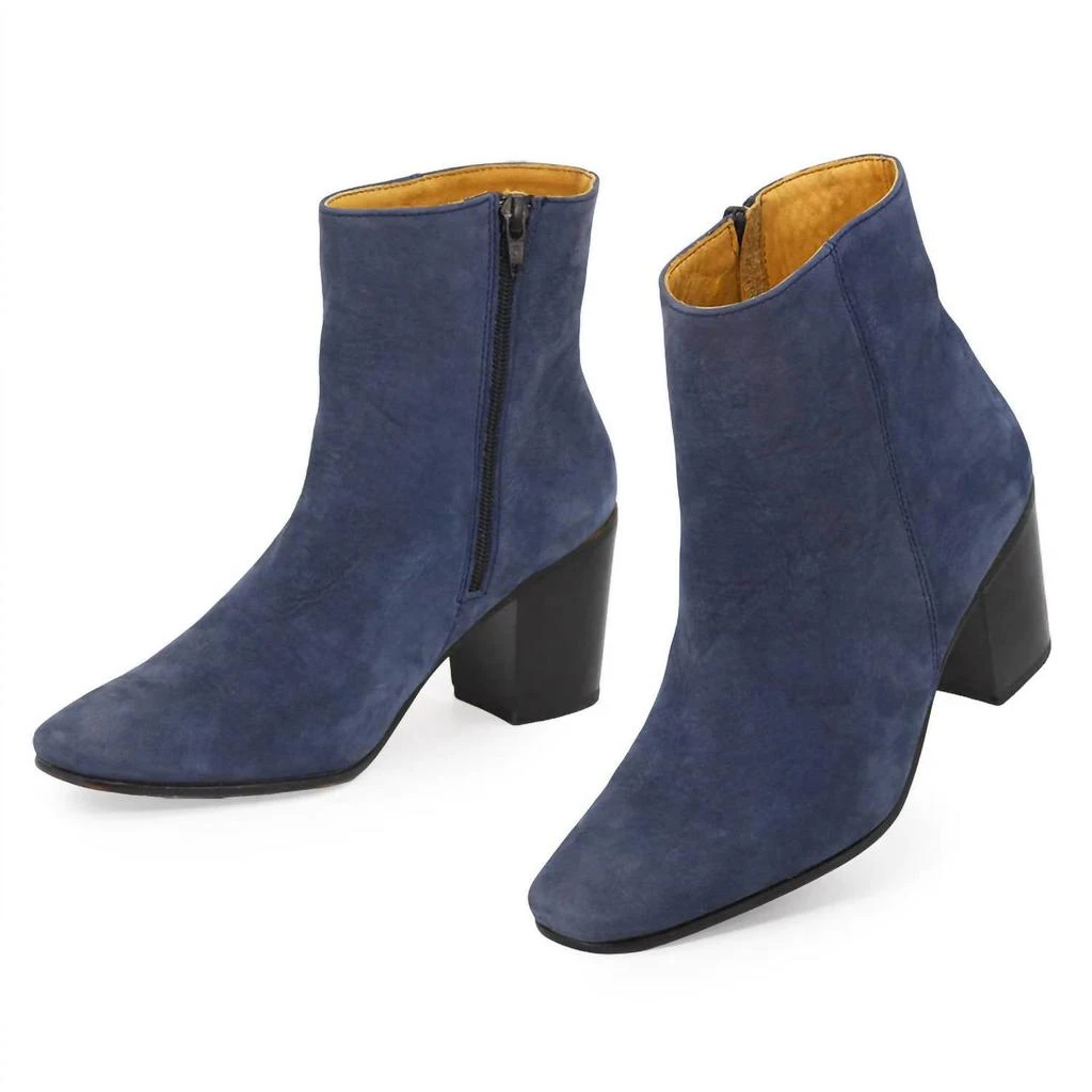 Charleston Shoe Co. Drake Ankle Bootie In Blue 1