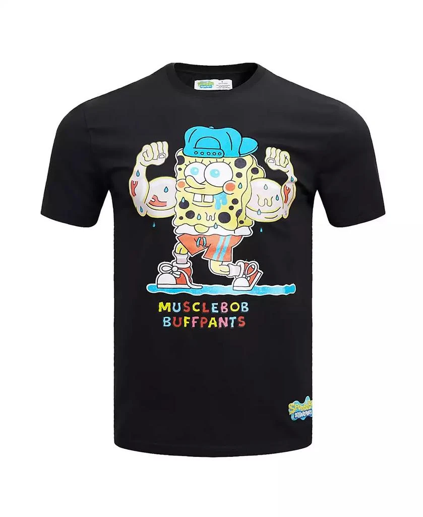 Freeze Max Men's Black SpongeBob SquarePants Musclebob Buffpants T-shirt 4