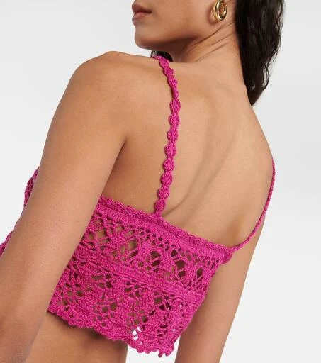ANNA KOSTUROVA Bianca crochet cotton crop top 5