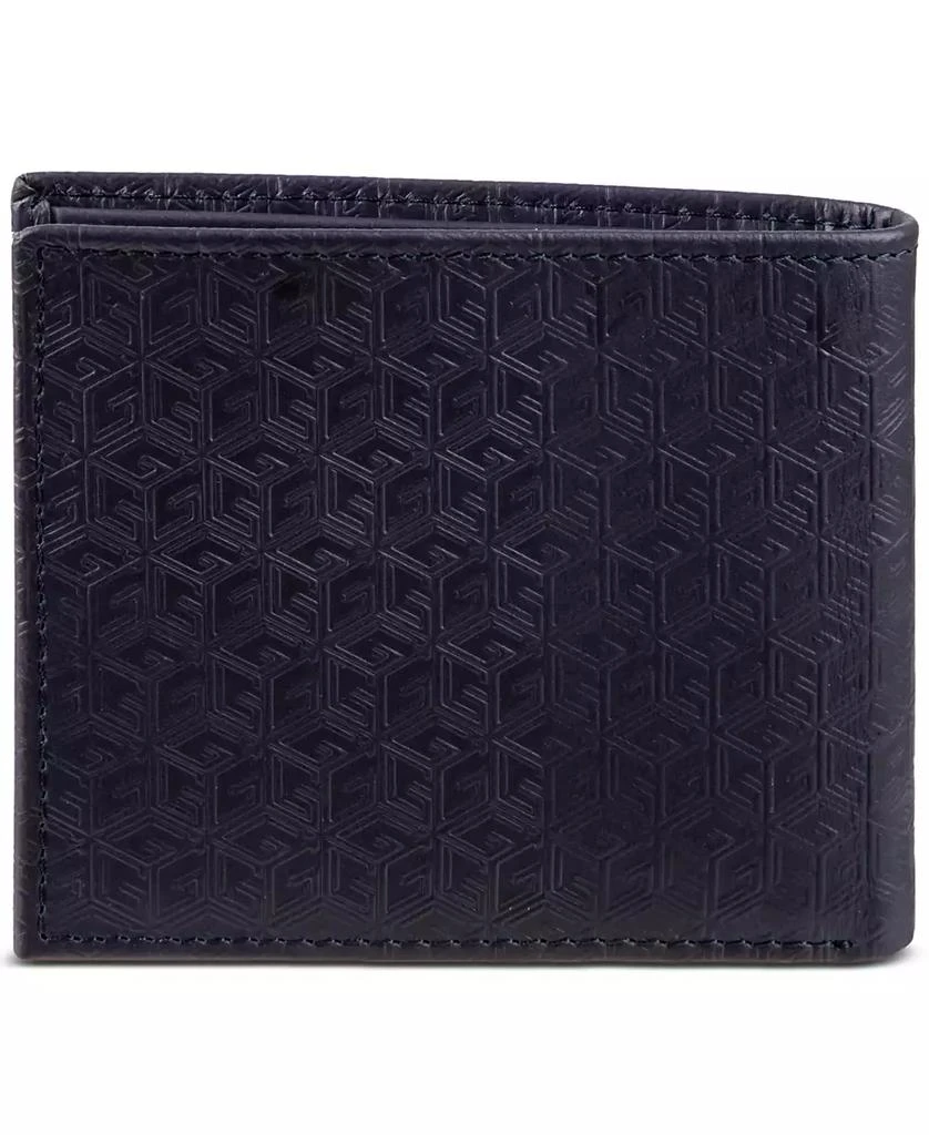GUESS Men's Cube Embossed Leather Wallet 5
