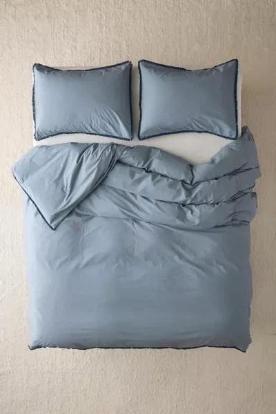 Urban Outfitters Breezy Cotton Percale Tassel Duvet Cover 2