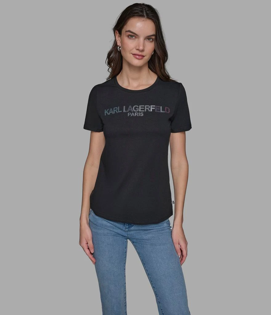 Karl Lagerfeld Paris IRRIDESCENT LOGO TEE 1