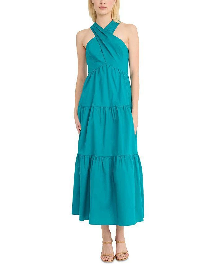 donna morgan blue green dress Donna Morgan Riviera Swirl Print Maxi Dress in Soft White/Blue at Nordstrom Rack, Size 4 main image 1
