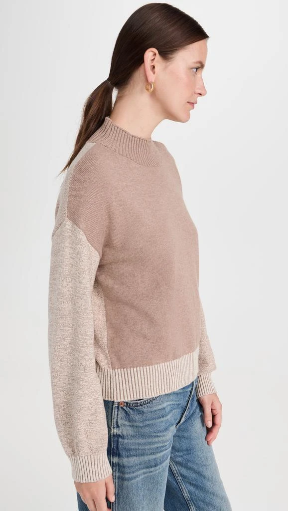 MONROW Cotton Cashmere Funnel Sweater 3