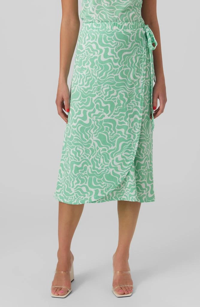 VERO MODA Frida Faux Wrap Midi Skirt 3