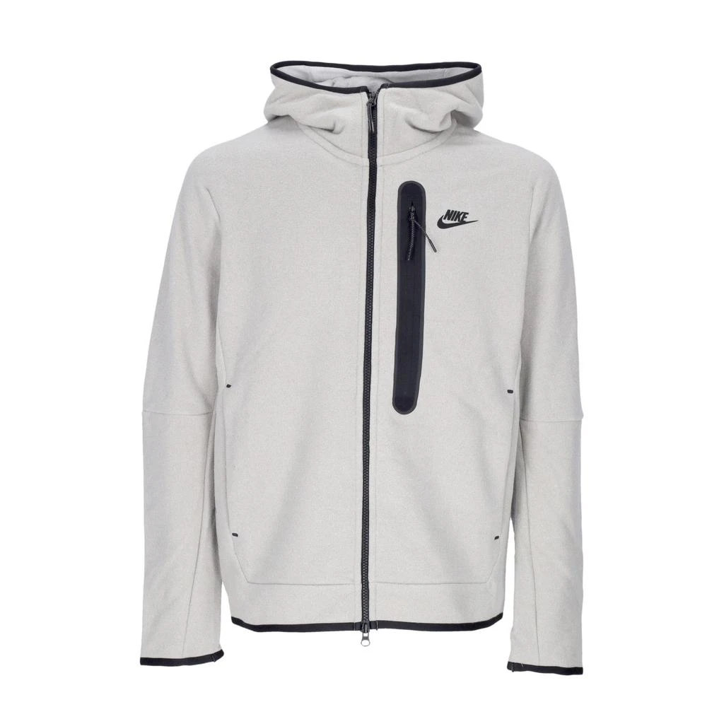 NIKE Men's Zip Hoodie Sportswear Tech Fleece Full-zip Winter Hoodie Cobblestone/black 1