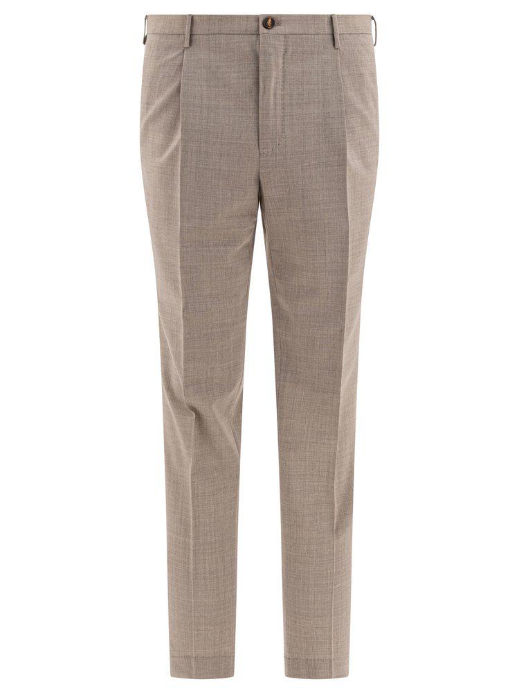 Incotex Ivory Incotex Pleated Dress Pants