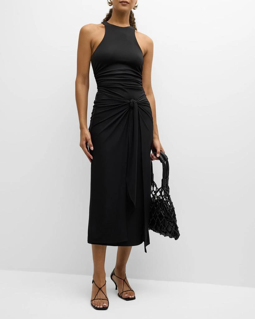 Cinq a Sept Andie Sleeveless Wrap-Skirt Midi Dress 3
