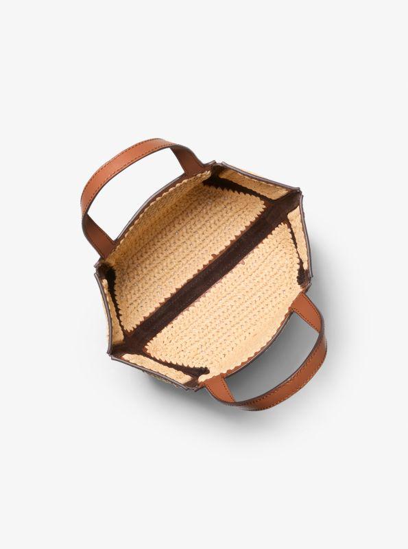 Michael Kors Jordi Small Hand-Crocheted and Leather Tote Bag