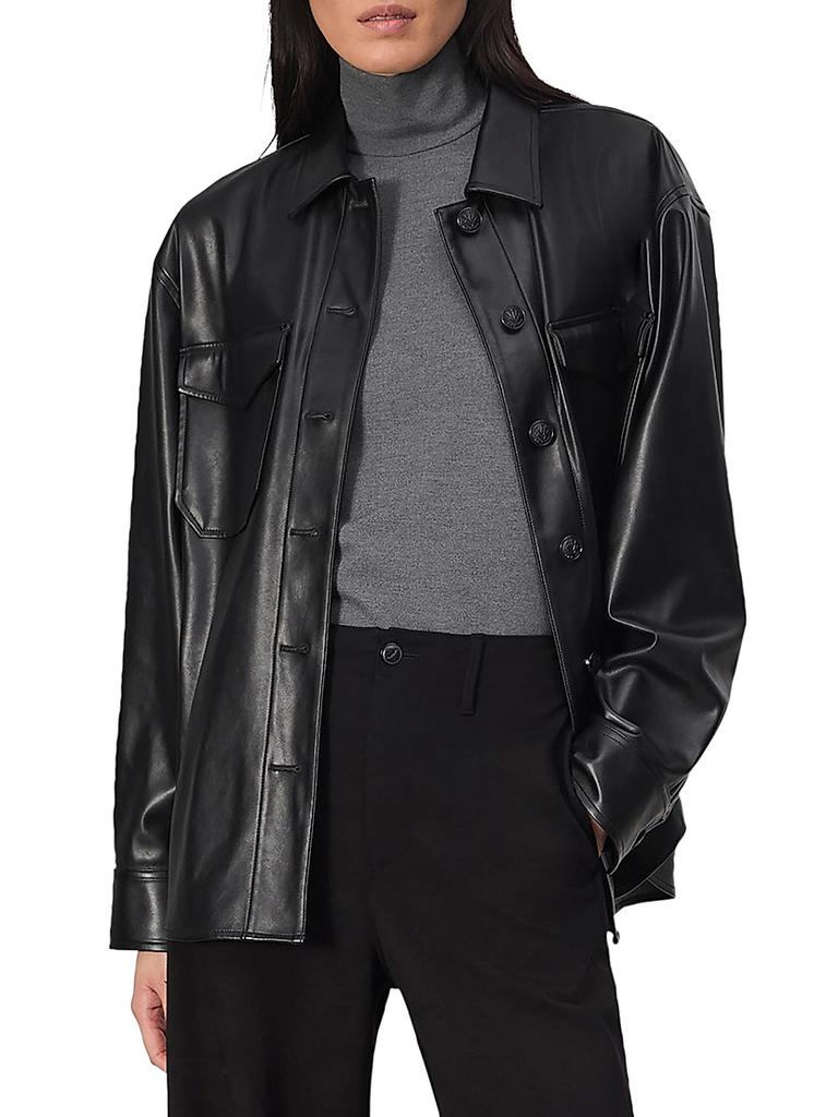Camilla Faux Leather Shirt Jacket – On Sale Now with Up to